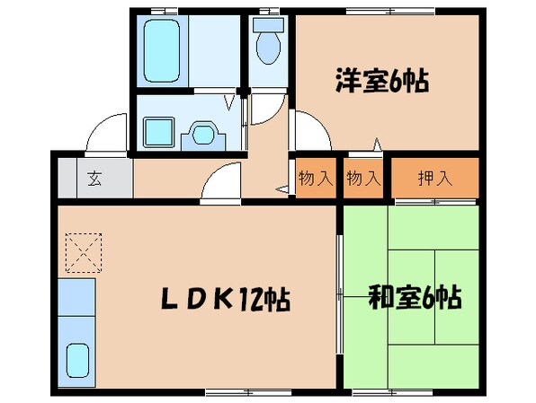 セジュ－ルクレストＢ棟の物件間取画像